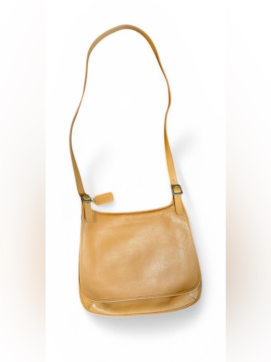 Coach Handbags - Coach Vintage Hippie Flap Saddle Crossbody Bag - Tan Leather - 9134
